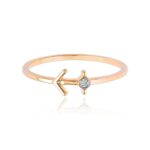 The Sagittarius Diamond Ring | 18K, 0.93g, Yellow Gold